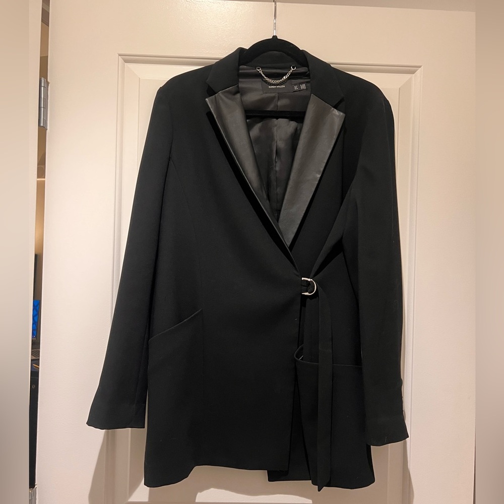 Karen Millen Wrap Closure Blazer - Black, 8